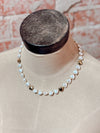Sweetheart Luster Heart Pearl Necklace - Gold