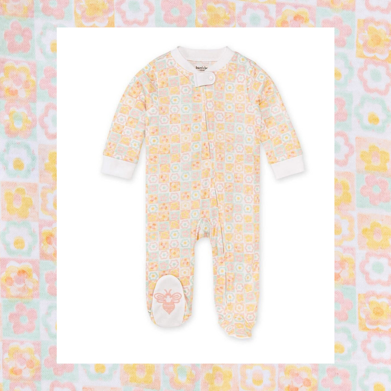 Flower Power Sleep & Play Zipper Footie