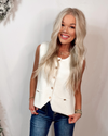 Vanilla & Cashmere Knit Sweater Vest / Top - Ivory