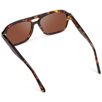 WMP Eyewear - Ember Polarized Sunglasses - Ruby Tortoise Frame / Tinted Red Lens