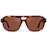 WMP Eyewear - Ember Polarized Sunglasses - Ruby Tortoise Frame / Tinted Red Lens