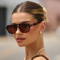 WMP Eyewear - Ember Polarized Sunglasses - Ruby Tortoise Frame / Tinted Red Lens