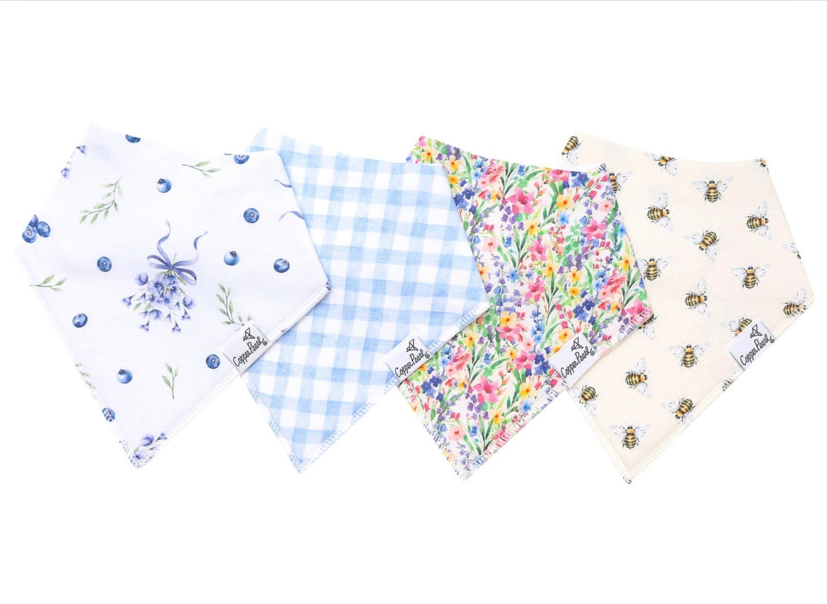 Copper Pearl Baby Bandana Bibs Set of 4 - Catherine