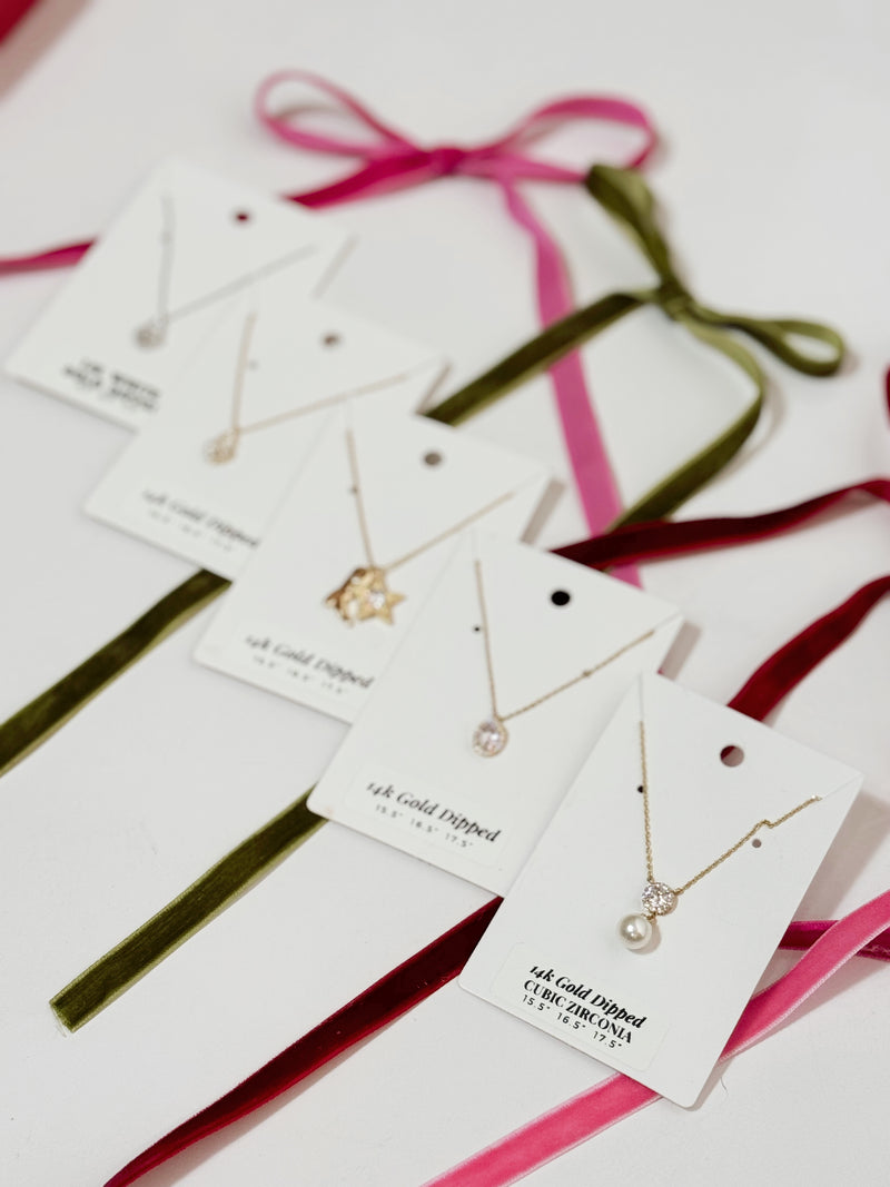 Assorted 14K Gold Dipped Dainty Necklaces