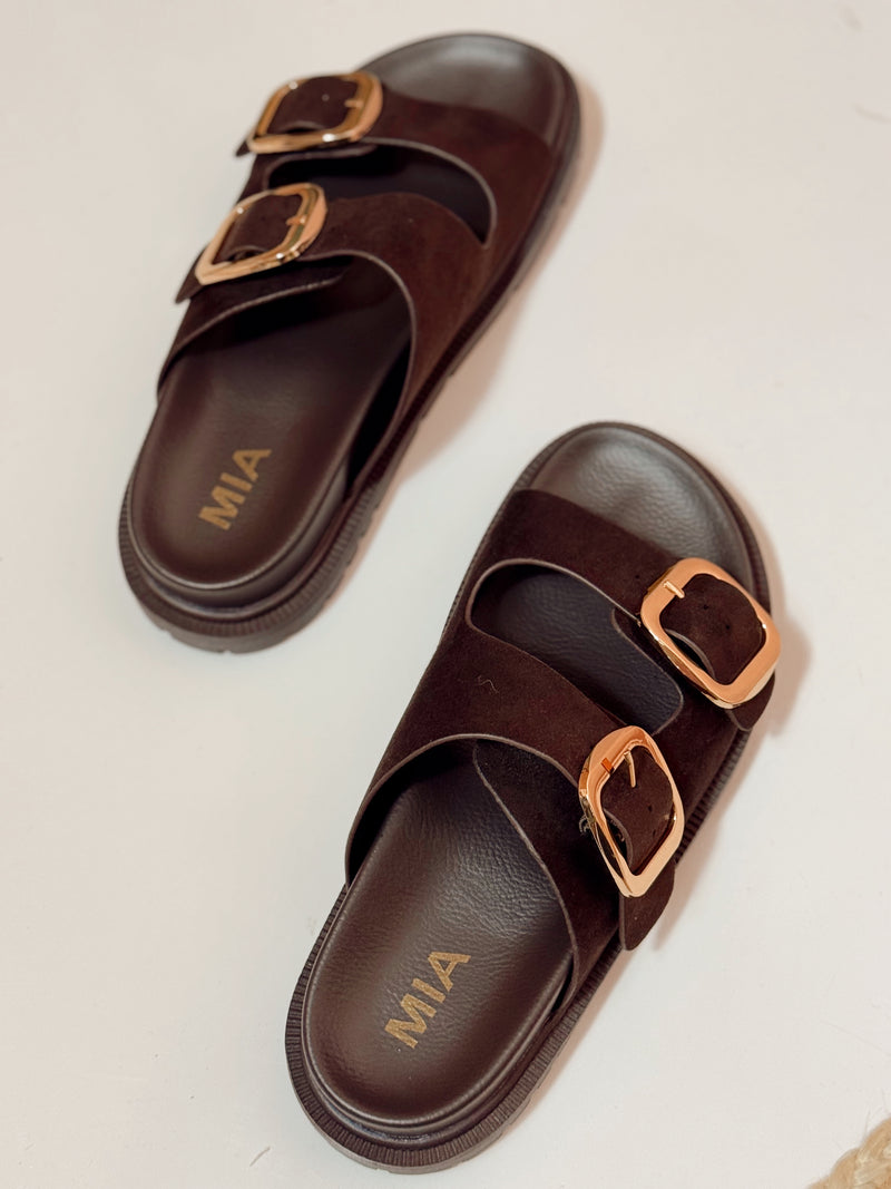 MIA Gen Sandals - Chocolate Suede