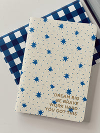 Shades of Blue Set of 2 Notebooks/5pc Pen SET