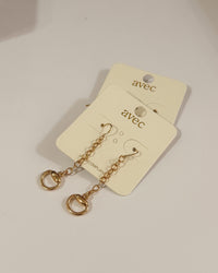 The Belmont Bit Dangle Gold Earrings