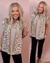 Coveted Confidence Leopard Print Button Up Top / vest