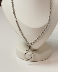 Silver Stable Bit Link Chain Necklace