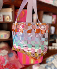 Small All Day Tote Bag - Carnival Checkers