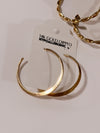 Assorted Staple 14K Gold Dipped Brass Hoop Earrings