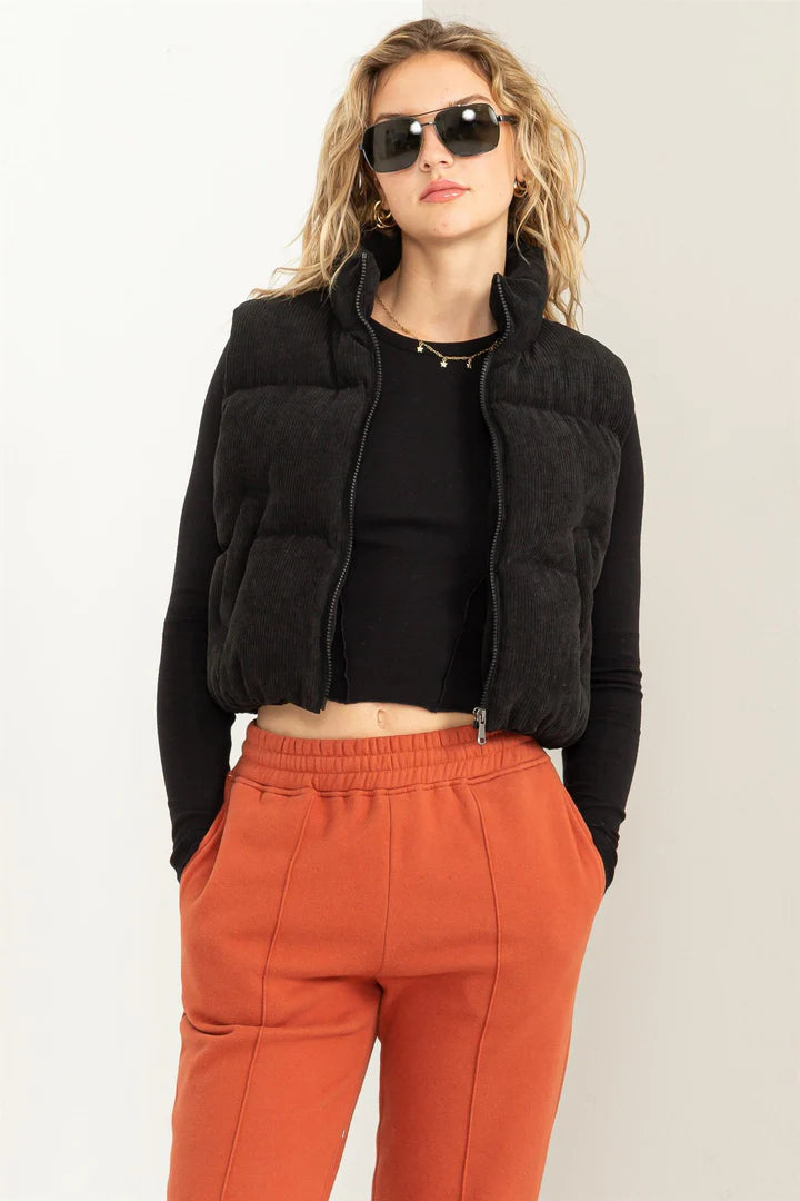 Forever Fashionable Corduroy Puffer Vest
