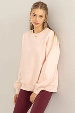 Leisure Time Pullover- Blush