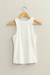 Ready For Anything Ribbed Round Neck Basic - Off White