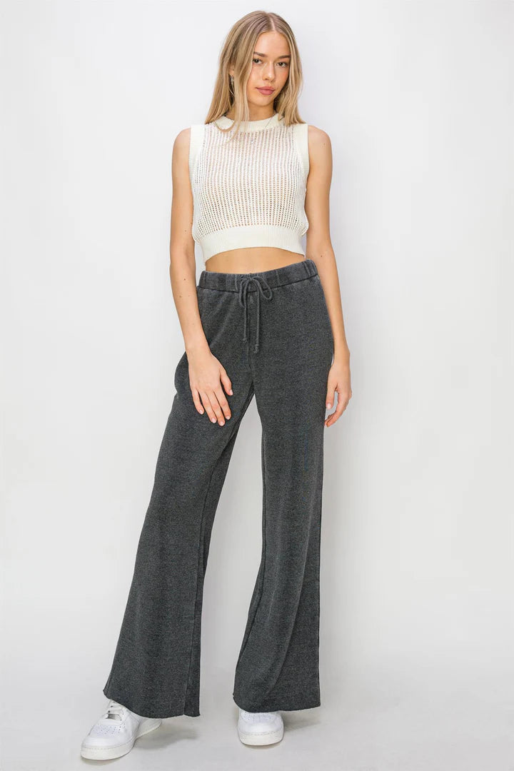 Ready To Run Relaxed Drawstring Pants - Black