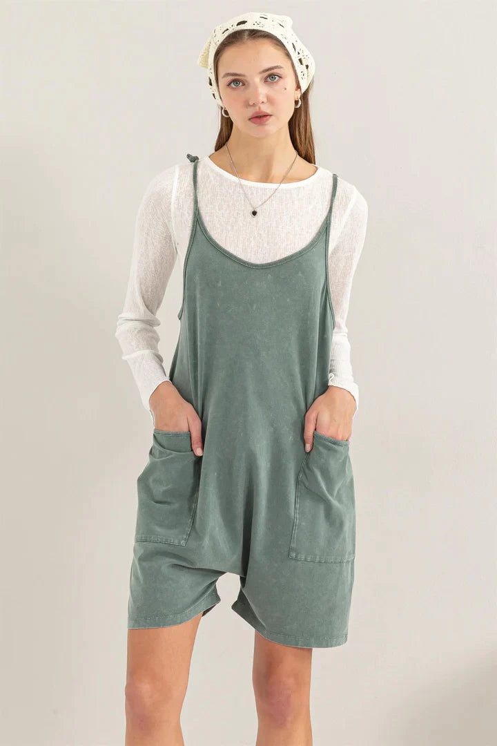 Miles Mineral Washed Relaxed Romper