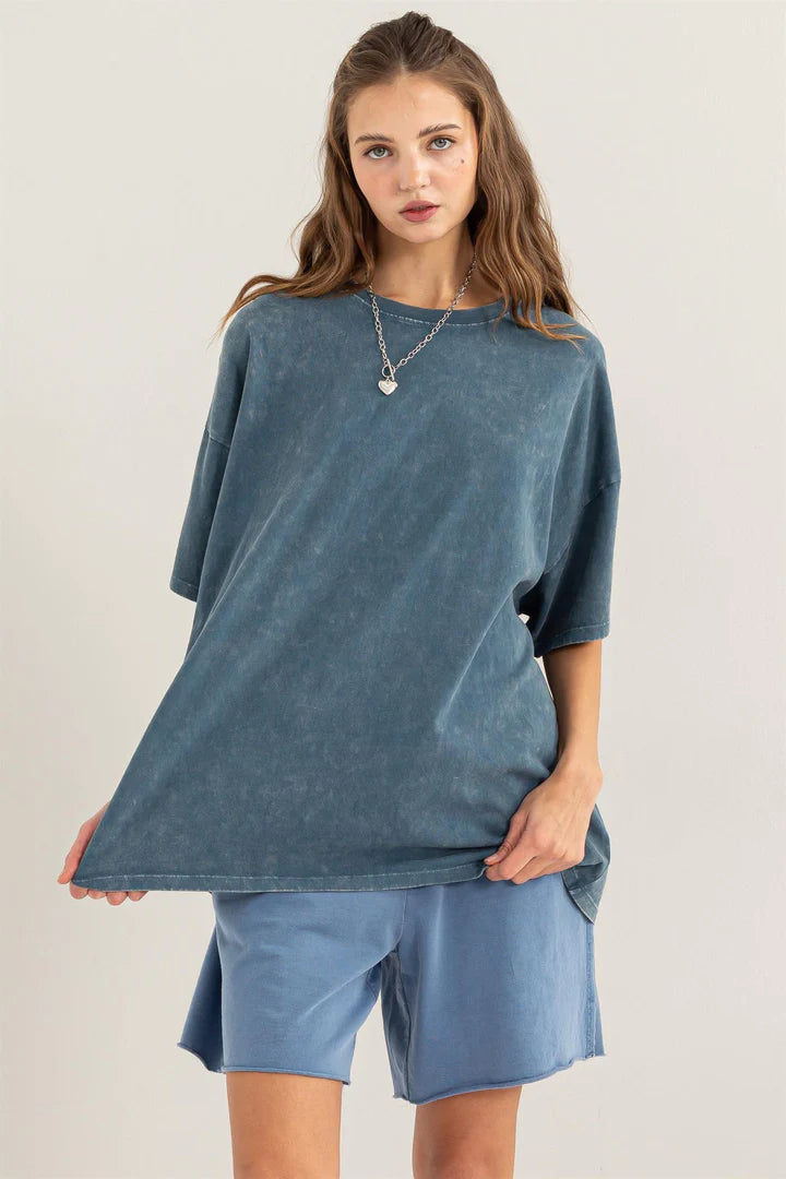 Your Best Basic Oversized Top- Teal