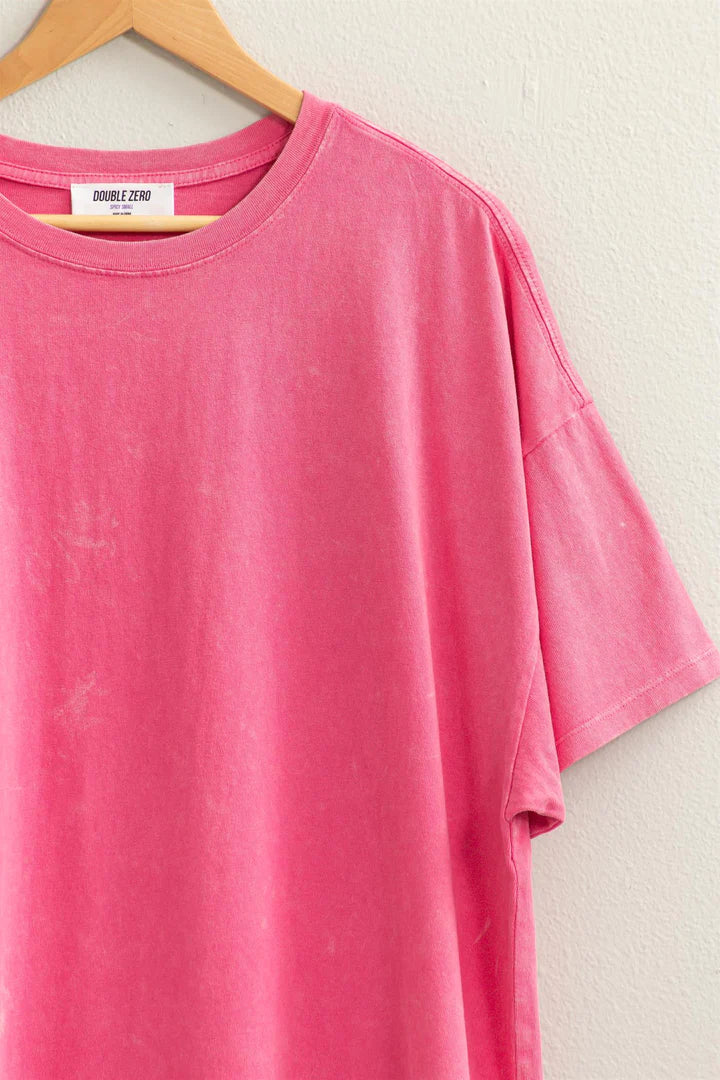 Your Best Basic Oversized Top- Hot Pink