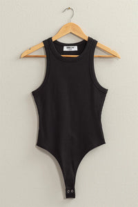 Right Choice Ribbed Everyday Basic Bodysuit - Black