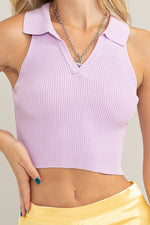 Pure Class Collared Tank Top