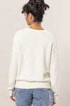 Setting Boundaries Crew Neck Sweater- Ivory