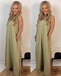 Modest Chic Maxi Dress - Sage