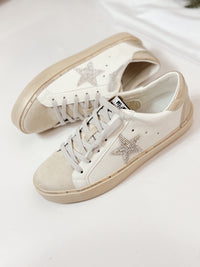 Gaby Neutral Rhinestone Star Sneakers