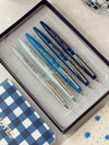 Shades of Blue Set of 2 Notebooks/5pc Pen SET