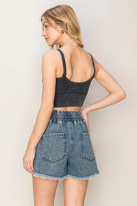 Cyrus Cropped Tank - Black