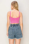 Cyrus Cropped Tank- Pink