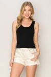 Modern Ribbed Tank - Black