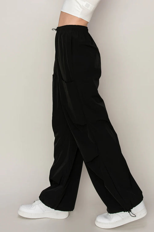 Timeless & Trendy Drawstring Pants - Black