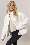 Qualified Quilted Puffer Jacket- White