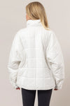 Qualified Quilted Puffer Jacket- White