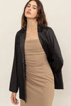 Sleek & Elegant Satin Blazer