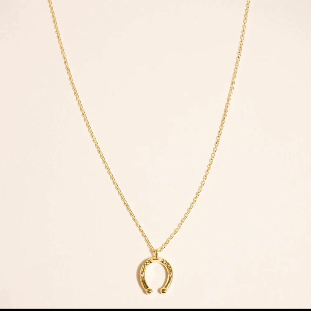 18K Gold Dipped Take Me to the Rodeo Horseshoe Necklace