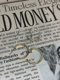 Simple Pave Hoop Post Earrings