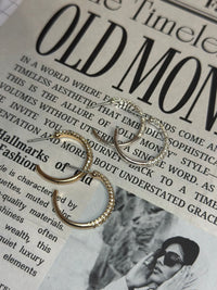 Simple Pave Hoop Post Earrings
