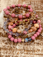 Pink Cashmere  Bracelet Set