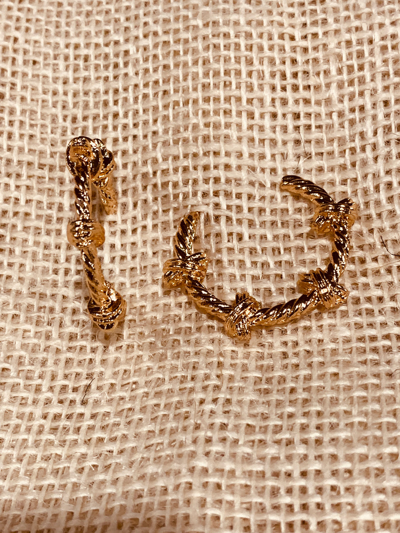 Love Knot Gold Earrings