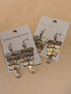 Gilded Grace Golden Leaf Rhinestone Dangle Earrings