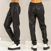 Foxy Faux Leather Joggers
