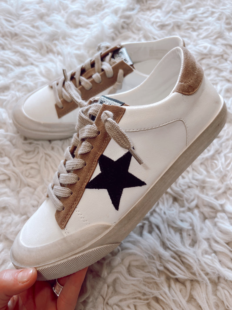 Modern Taupe Star Sneakers