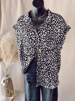 Jaynie Leopard Button Up Blouse