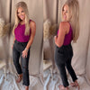 Black Vintage Washed Straight Leg Jeans