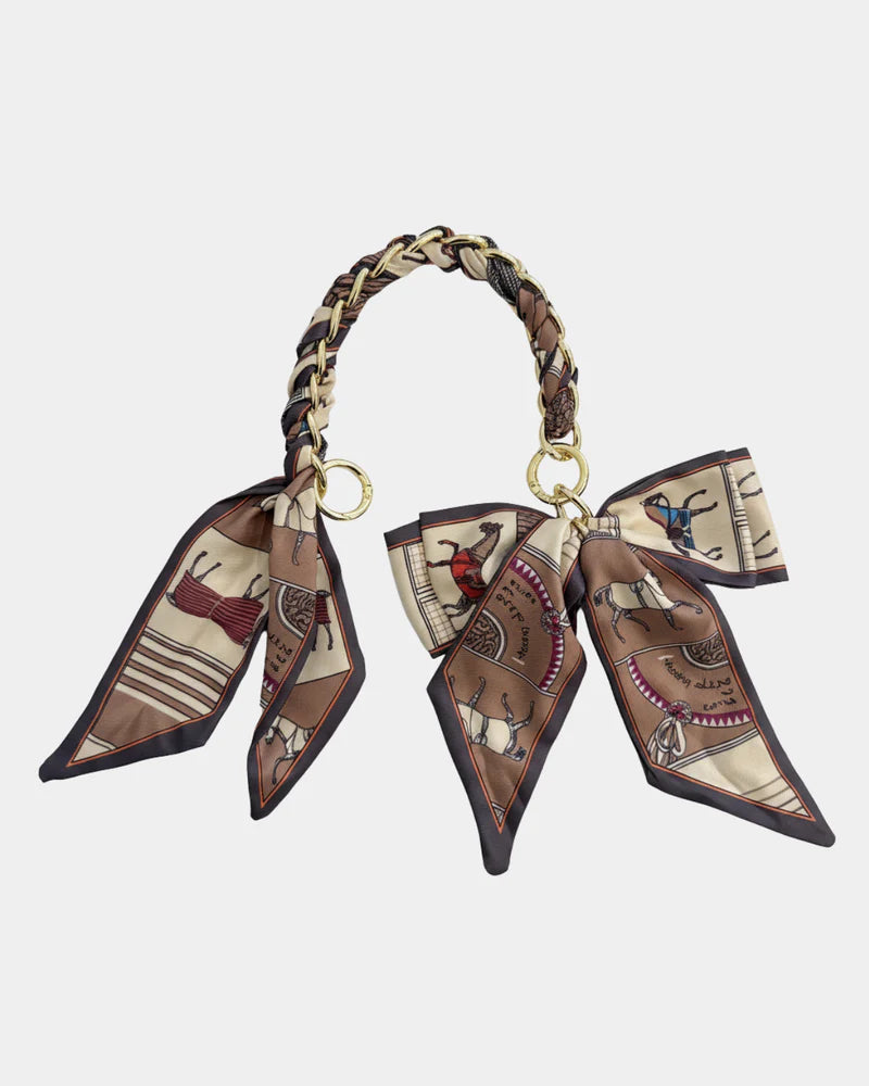 Equestrian Silk Bow Bag Charm/Key Chain