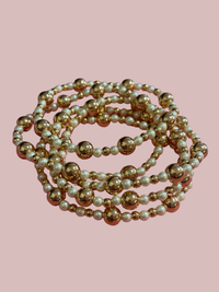 Pearl Promise Gold Beaded Bracelet Set of 5
