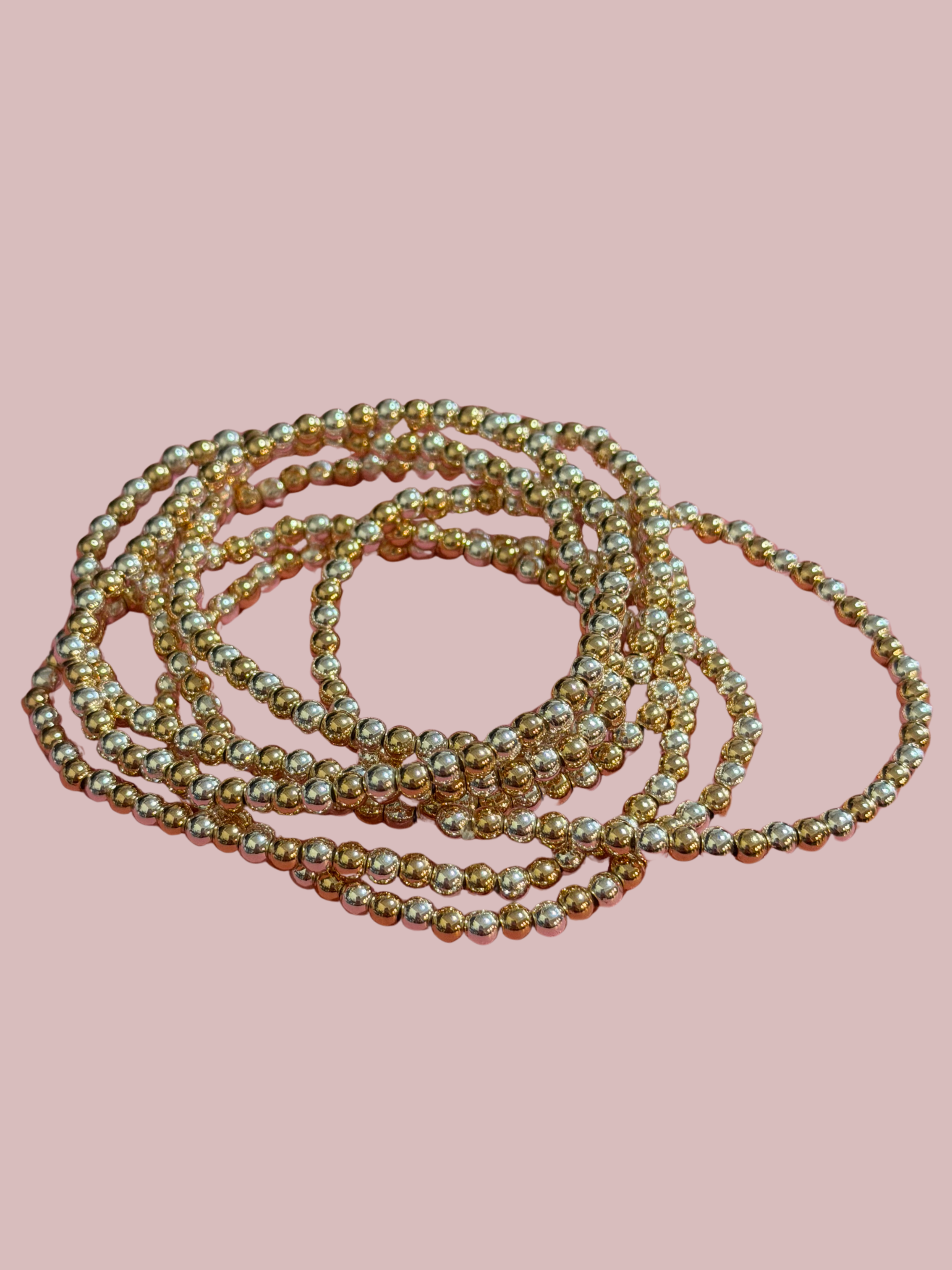 Mixed Essentials Silver + Gold Beaded Bracelet Set of 7