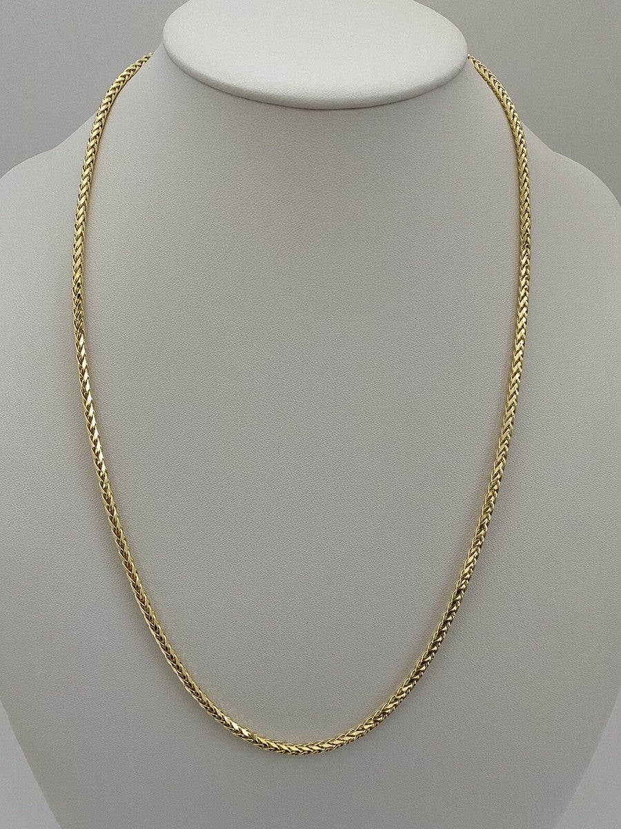 18K Gold Dipped Wheat Chain Necklace