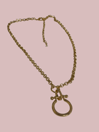Golden Carabiner Chain Link Necklace